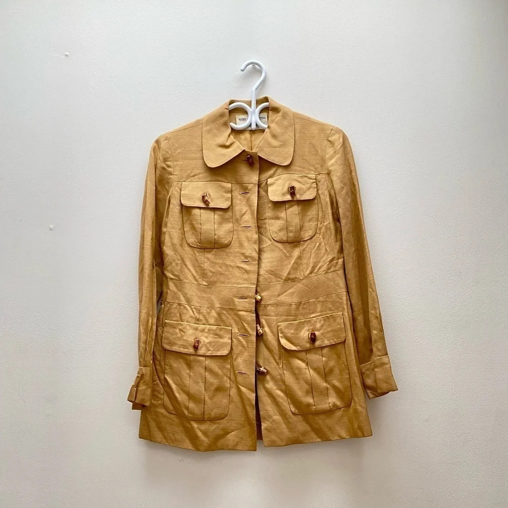 Vintage Women's Utility Jacket in Mustard Yellow